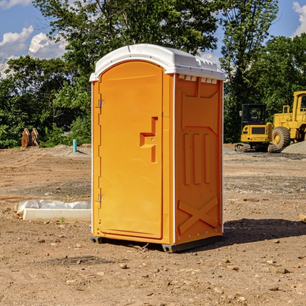 how often are the porta potties cleaned and serviced during a rental period in Fleetville